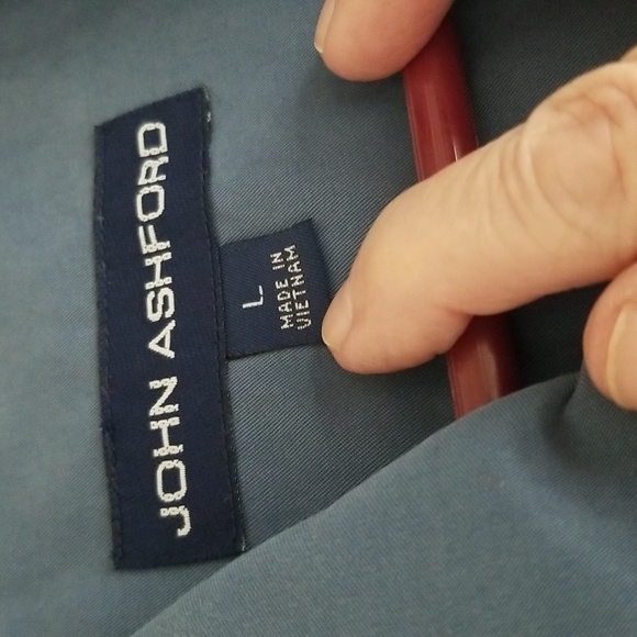 John Ashford sz L blue jacket fully lined with 2 pockets on front - Picture 8 of 10